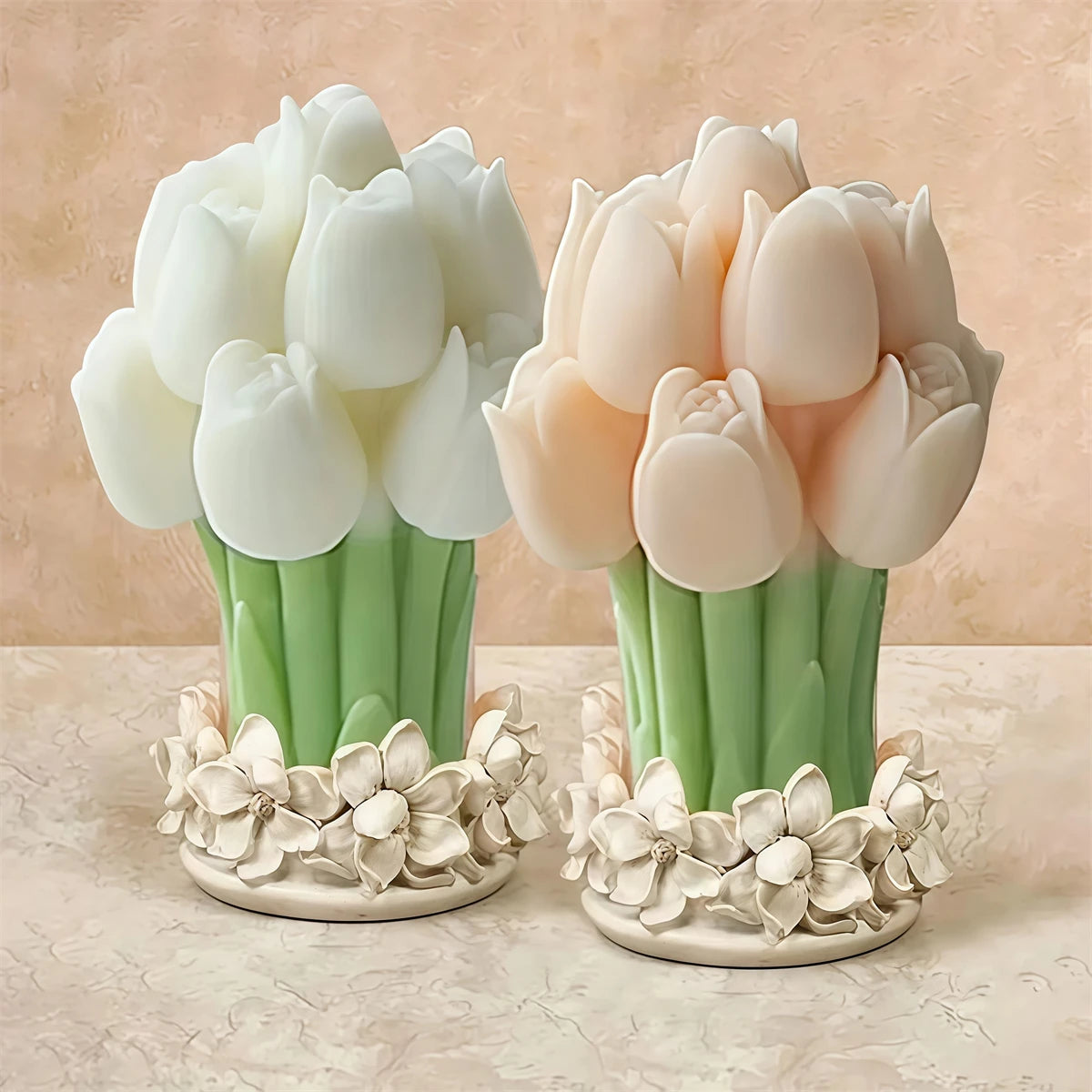 DIY Tulip Bouquet Silicone Candle Molds 3D Tulip Floral Designs Handmade Soap Plaster Resin Crafts Casting Mold DIY Home Decor