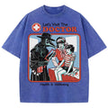 T-Shirt Plague Doctor Let's Visit The Doctor Retro Washed Parody Unisex Tee