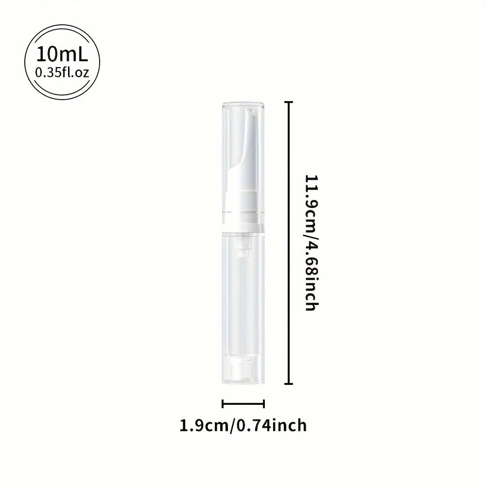 Airless Pump Bottle Empty Clear Refillable Cosmetic Sample Container