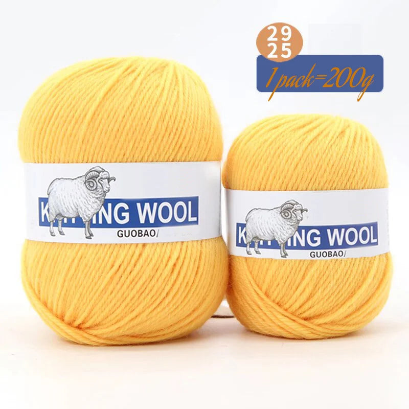 Yarn, Medium Thickness for Knitting Sweaters, Coats, Scarves & Winter Hats