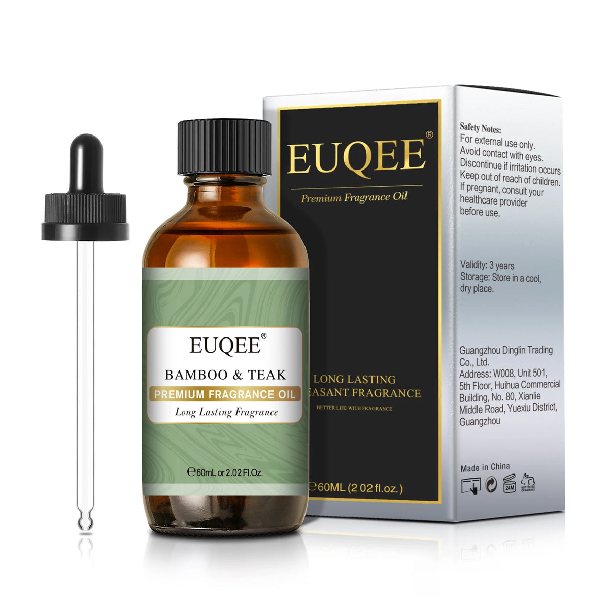 EUQEE Premium Fragrance Oil 60ml Glass Dropper Candle Soap DIY 13 Scents