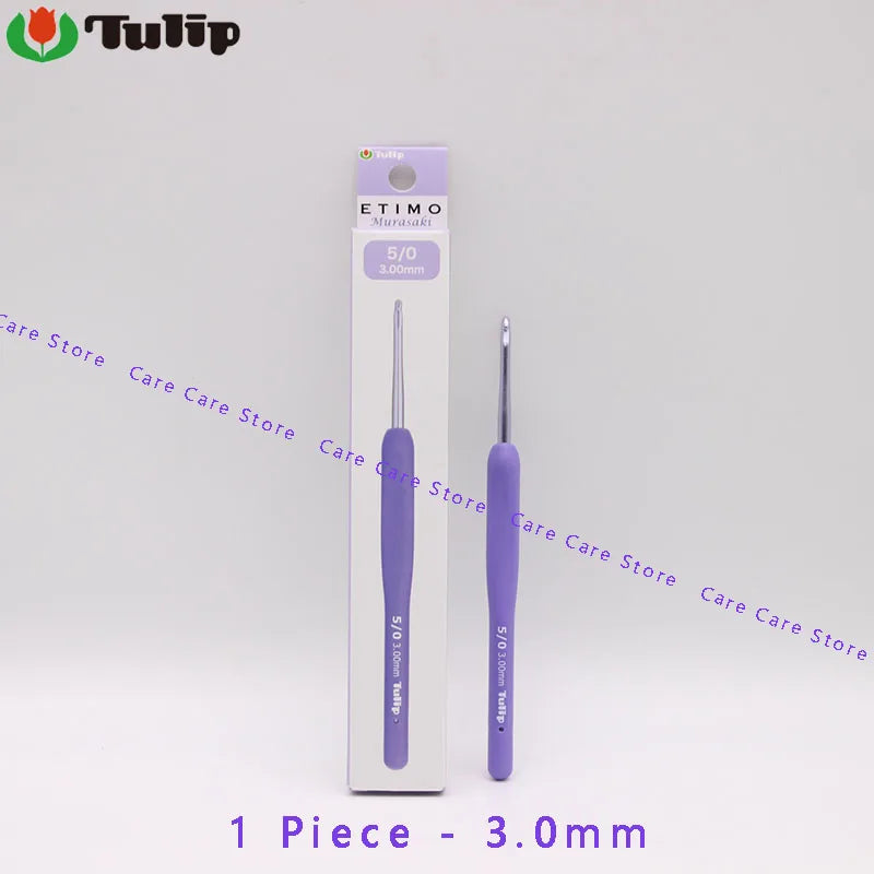 Crochet Hook, Tulip Etimo Murasaki Cushion Grip for Handmade Yarn Crafts