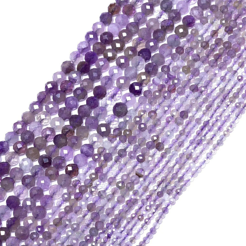 Stone Beads Tiny Faceted Purple Amethyst-Style for DIY Jewelry Making