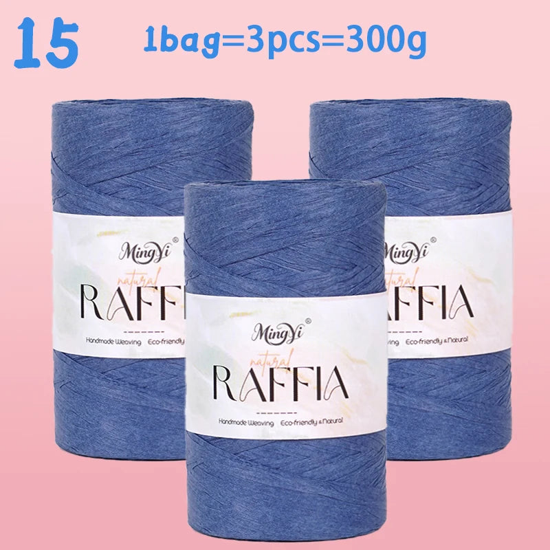 Yarn, Raffia-Style for Handmade Hats, Bags, Floor Mats & Storage Crafts