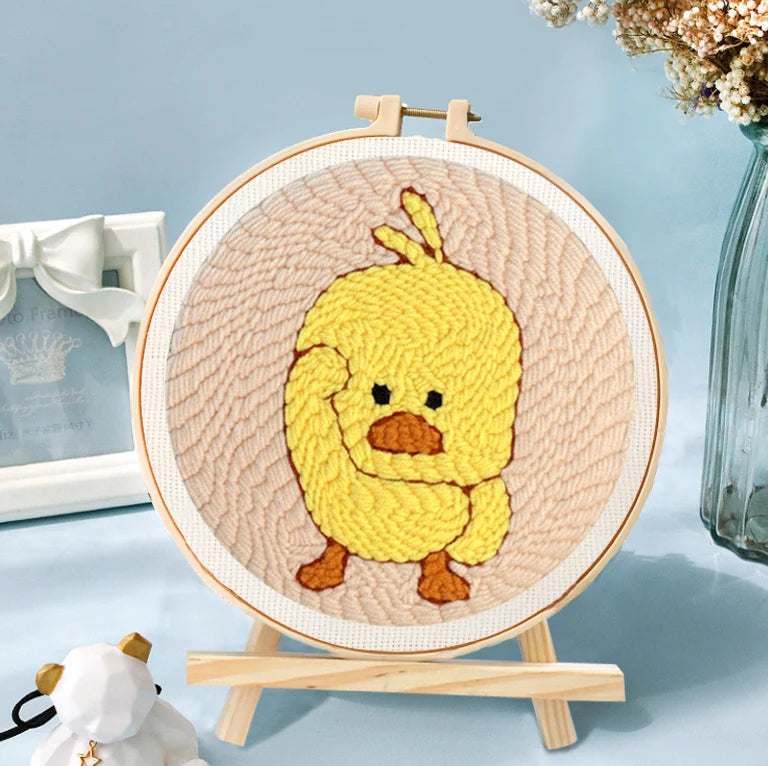 Punch Needle Kit, SDOYUNO Animal Hoop Art for Handmade Home Decor