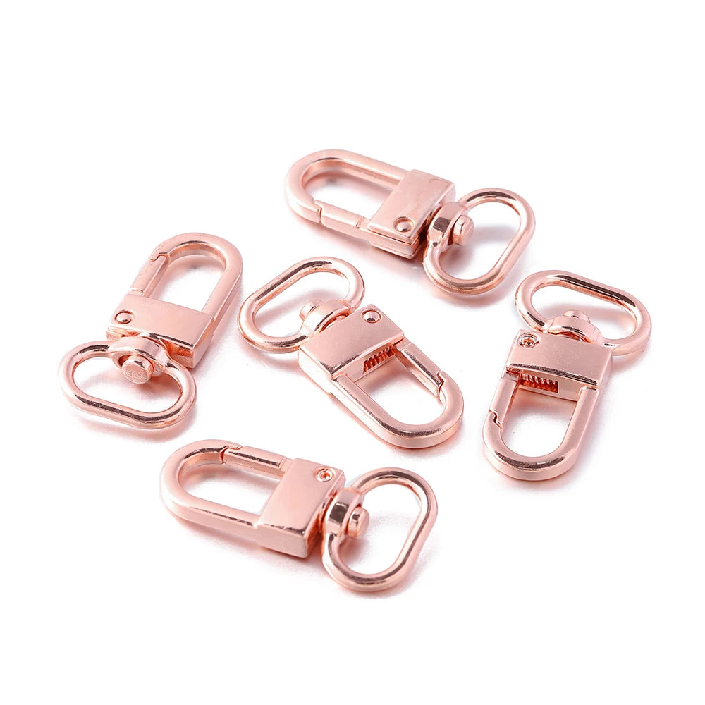 Swivel Lobster Clasps Alloy Keychain Clips Split Rings DIY Jewelry Making