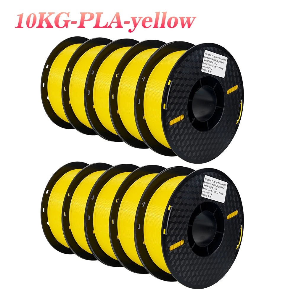 KINGROON 10KG/22LBS Multicolor PLA Filament 1KG/Roll 1.75mm For 3D Printer Material for 3D Printing 3D Printer Filament Free Shipping