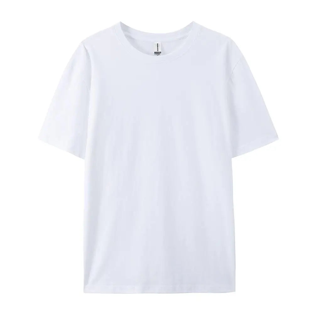 T-Shirt Unisex Solid Color 100% Cotton Loose Fit Short Sleeve Candy Color Tee