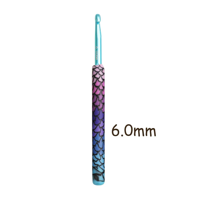 Crochet Hook, Purple Mermaid Handle for Handmade Yarn & Crochet Projects