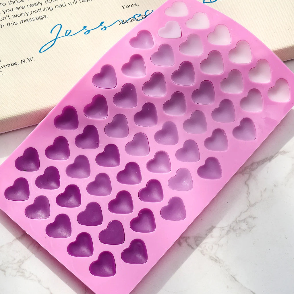56 Mini Love Candle Silicone Mold DIY Valentine's Craft Gifts Making Tools Heart Shape Cake Chocolate Baking Molds Home Decor