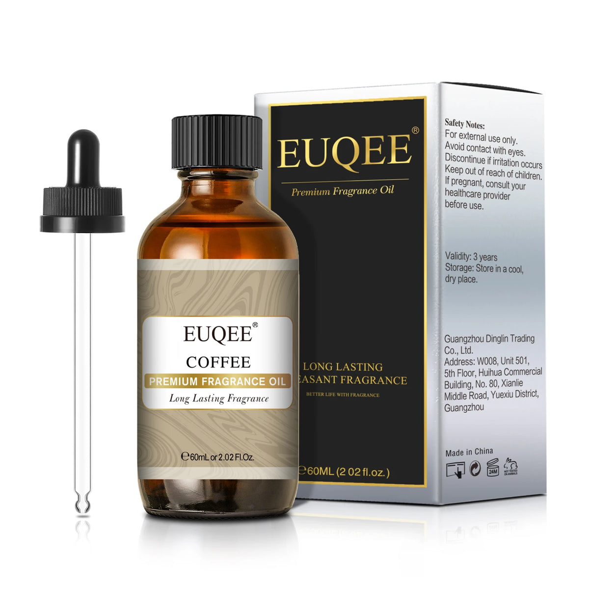 EUQEE Premium Fragrance Oil 60ml Glass Dropper Candle Soap DIY 13 Scents