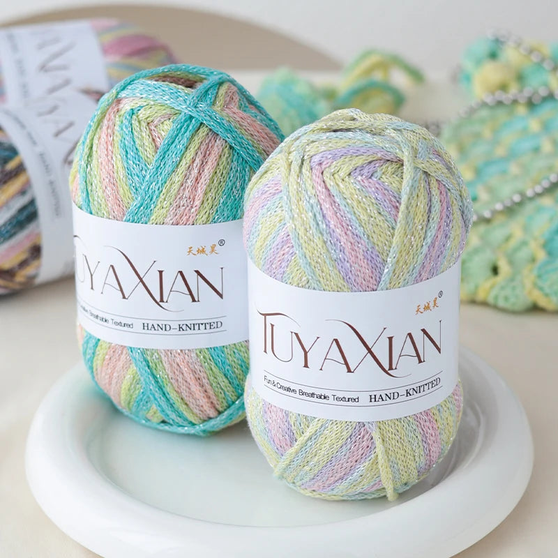 Yarn, Starlight Glitter Effect for Crochet Bags, Hats, Cushions & Crafts