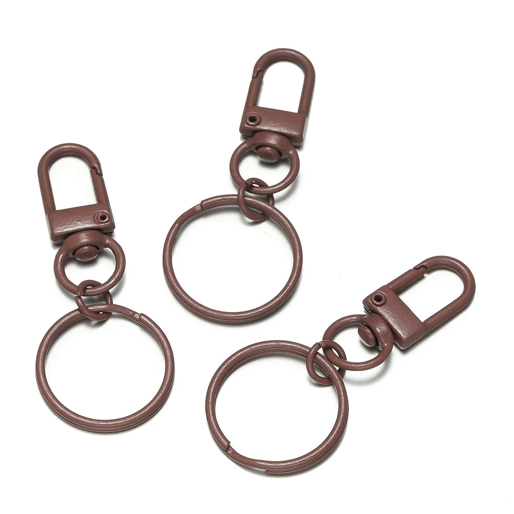 Lobster Clasps Colored Alloy Hooks with Keyrings DIY Jewelry Making