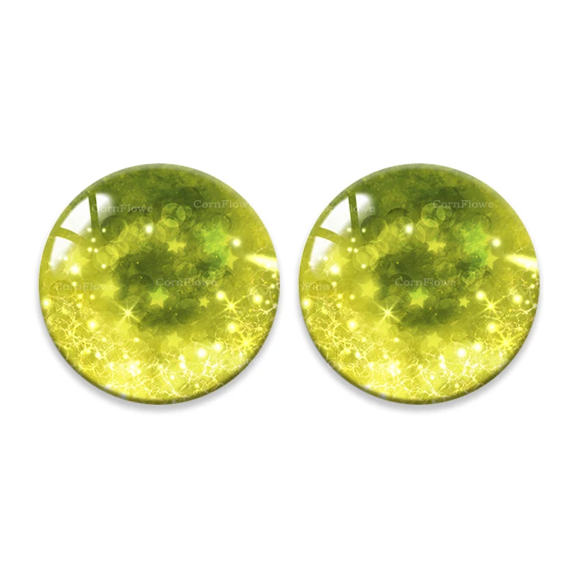 Doll Eyes Galaxy Glass Cabochons Dragon Cat Eye Flatback 8-25mm 20pcs BJD