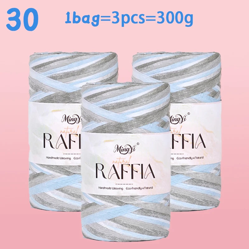 Yarn, Raffia-Style for Handmade Hats, Bags, Floor Mats & Storage Crafts