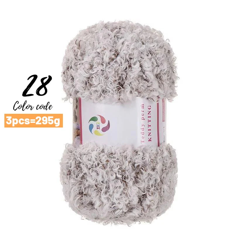 Yarn, Teddy-Style Faux Fur for Scarves, Sweaters, Bags & Cozy Home Crafts