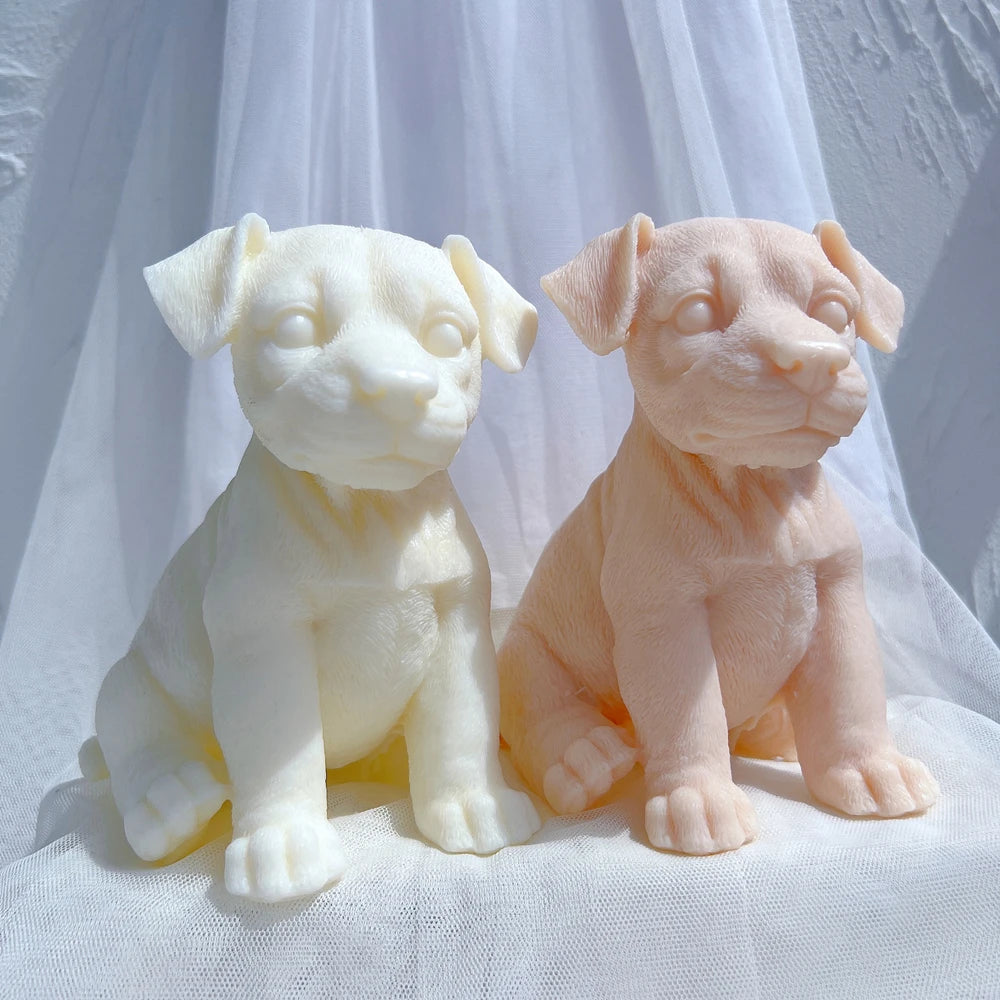 Different Breeds Puppy Candle Mold Animal Puppies Soy Wax Silicone Mould Dog Lover Home Decor