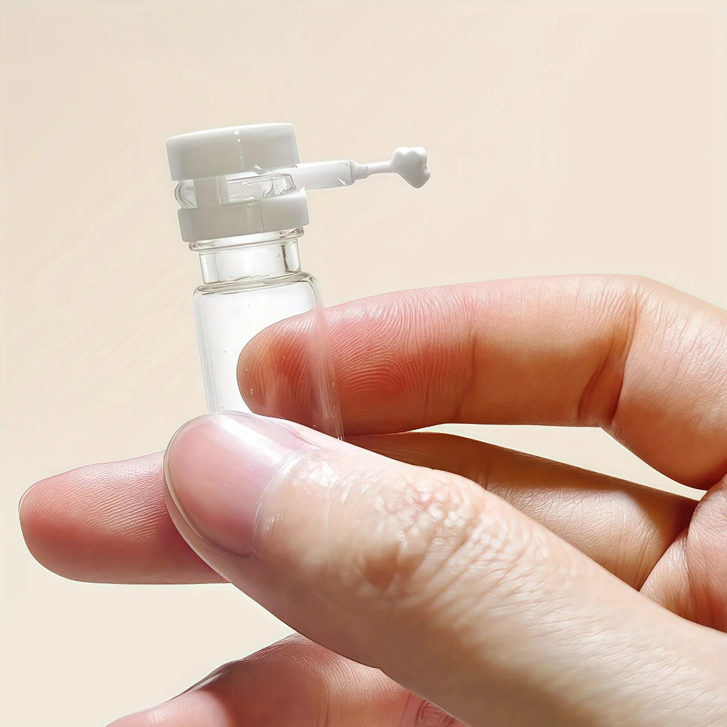 Travel Bottles Empty Clear Glass Cosmetic Sample Containers 10 Pack