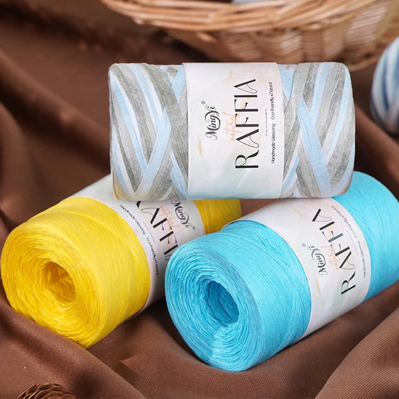 Yarn, Raffia-Style for Handmade Hats, Bags, Floor Mats & Storage Crafts