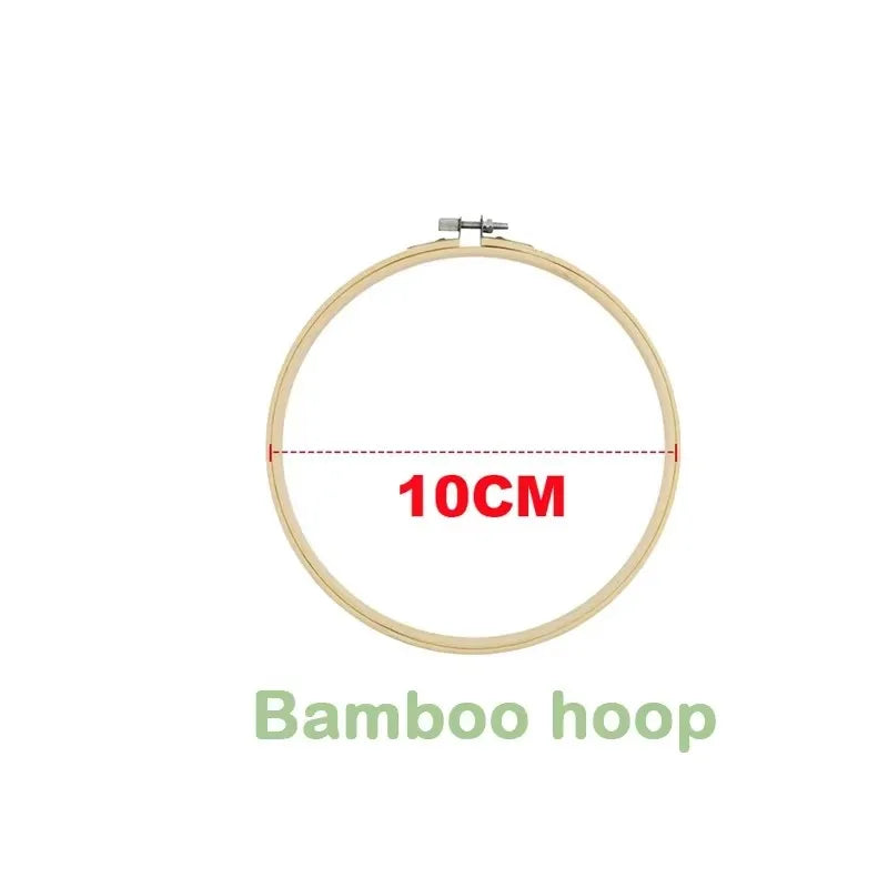Embroidery Hoop, Bamboo Ring for Punch Needle, Cross-Stitch & Yarn Crafts