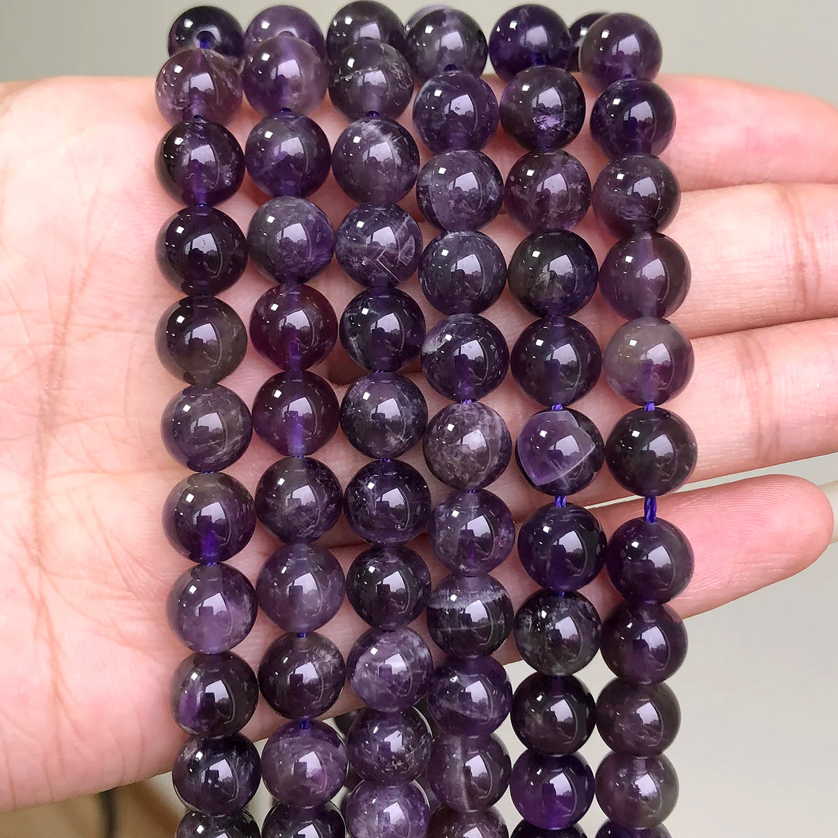 Stone Beads Tiger Eye Amethyst-Style Crystal Spacer Bracelets Necklace