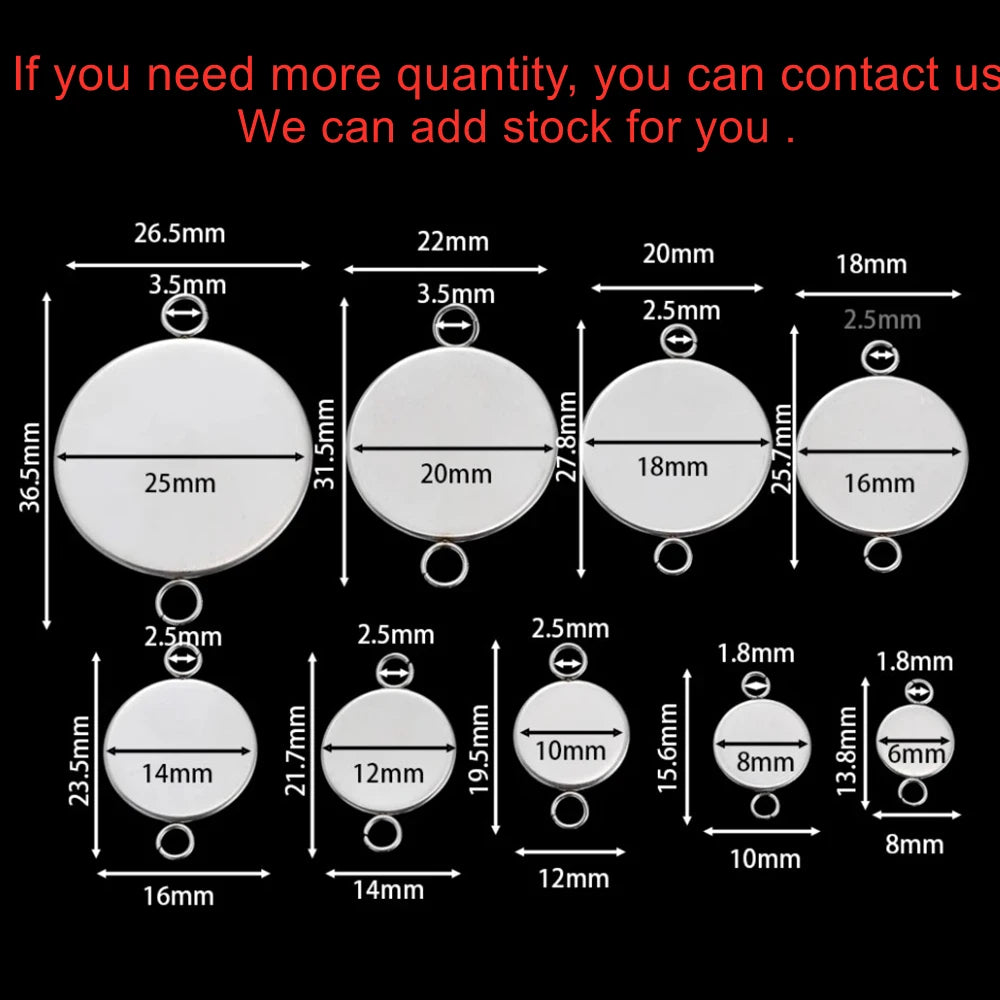 Jewelry Findings Stainless Steel Cabochon Cameo Base Settings DIY Jewelry Making