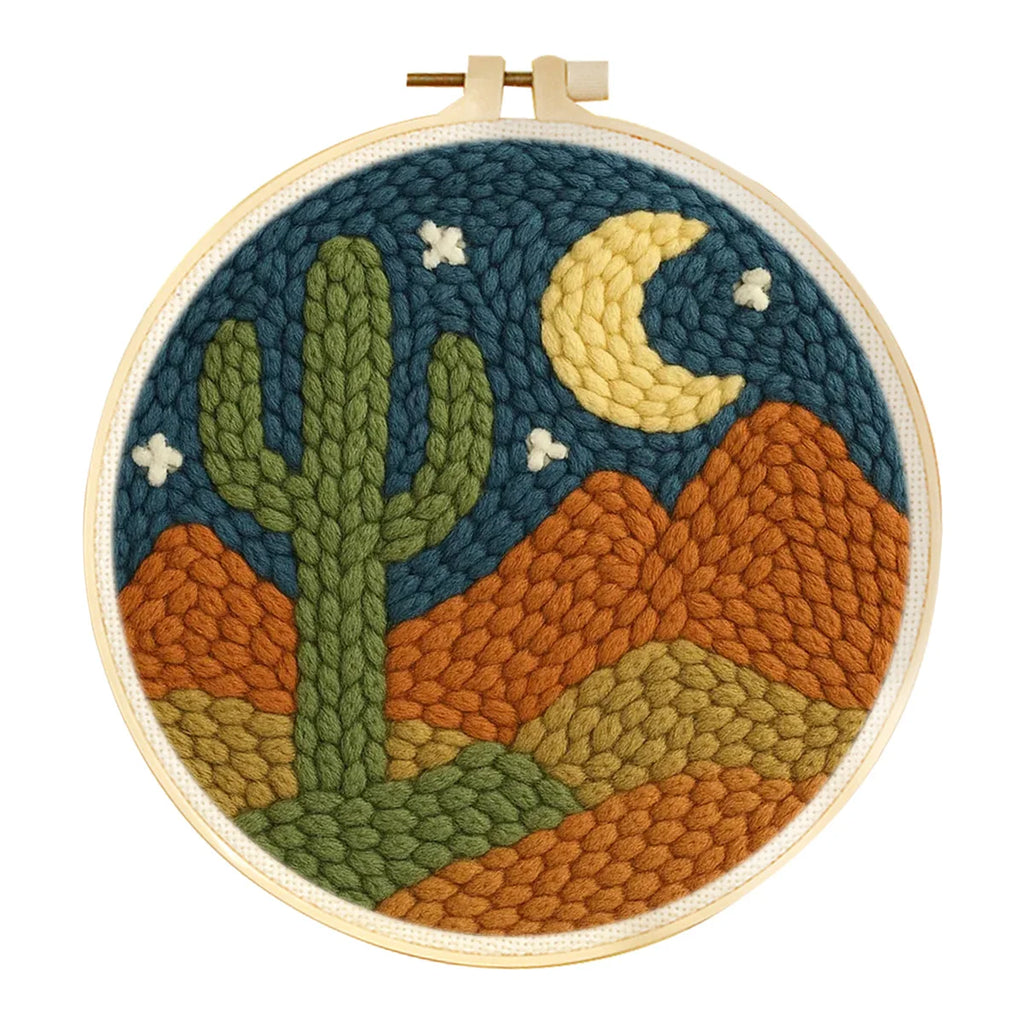 Punch Needle Kit, Scenery Pattern for Beginner Yarn Art & Home Decor