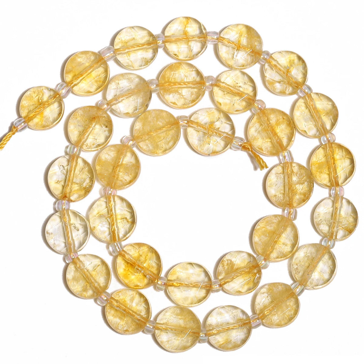 Stone Beads Nature Flat Round Amazonite Quartz-Style Agate Fluorite Craft Beads