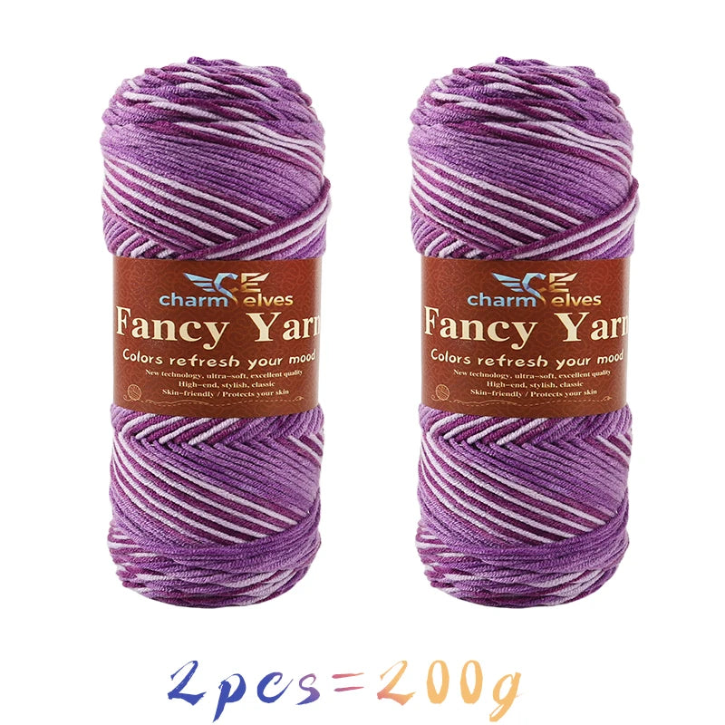 Yarn, Multicolor Gradient for Sweaters, Scarves, Hats, Gloves & Slippers