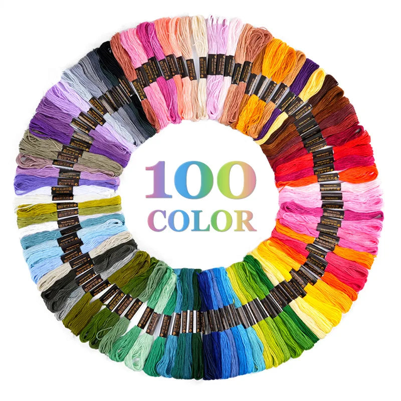 Embroidery Floss, Mixed Colors for Cross-Stitch, Sewing & Bracelet Crafts