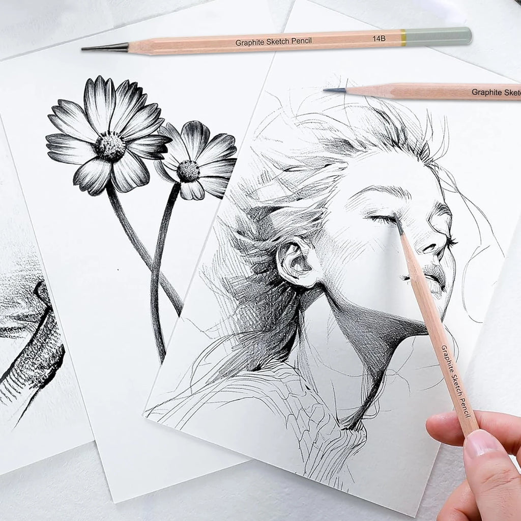 Artist Drawing & Sketching Kit with Sketchbook — 46 to 68 Pieces