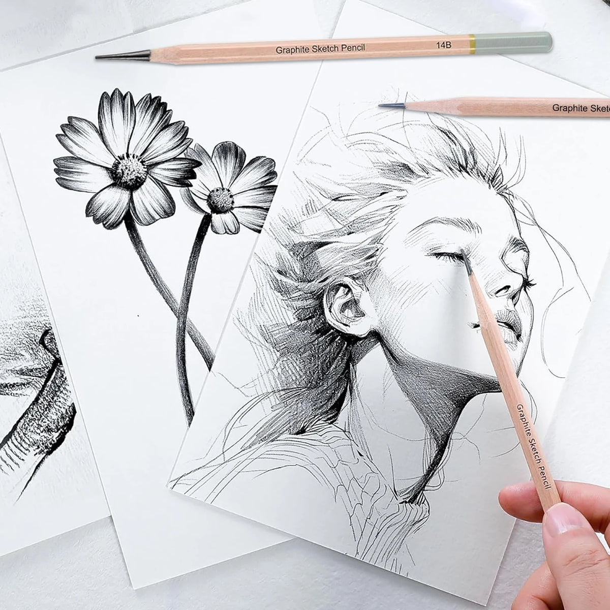 Artist Drawing & Sketching Kit with Sketchbook — 46 to 68 Pieces