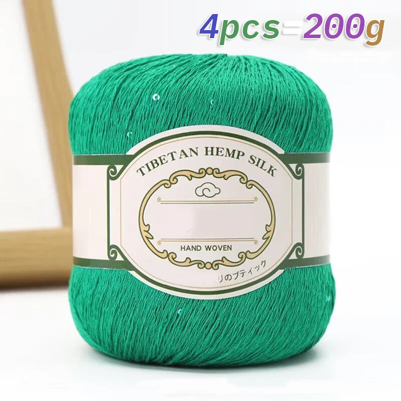 Yarn with Sequins for Crochet Shawls, Summer Hats & Openwork Knitwear