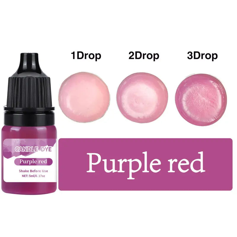 Liquid Candle & Soap Colorant 5ml — 20 Colors for Soy, Beeswax & Paraffin