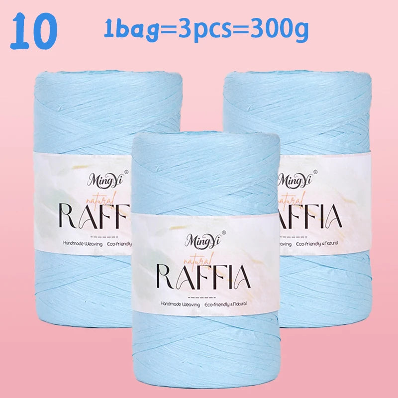 Yarn, Raffia-Style for Handmade Hats, Bags, Floor Mats & Storage Crafts