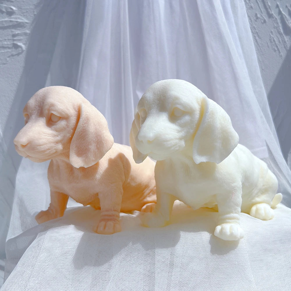 Different Breeds Puppy Candle Mold Animal Puppies Soy Wax Silicone Mould Dog Lover Home Decor