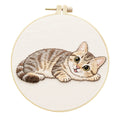 Embroidery Kit, Cats for Beginner Needlework & Handmade Animal-Themed Gifts