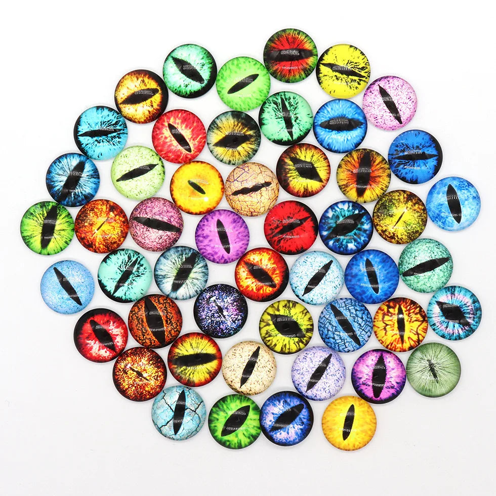 50Pcs 6/8/10/12mm Doll Glass Eye Doll Making Safety Eyes Craft Supply