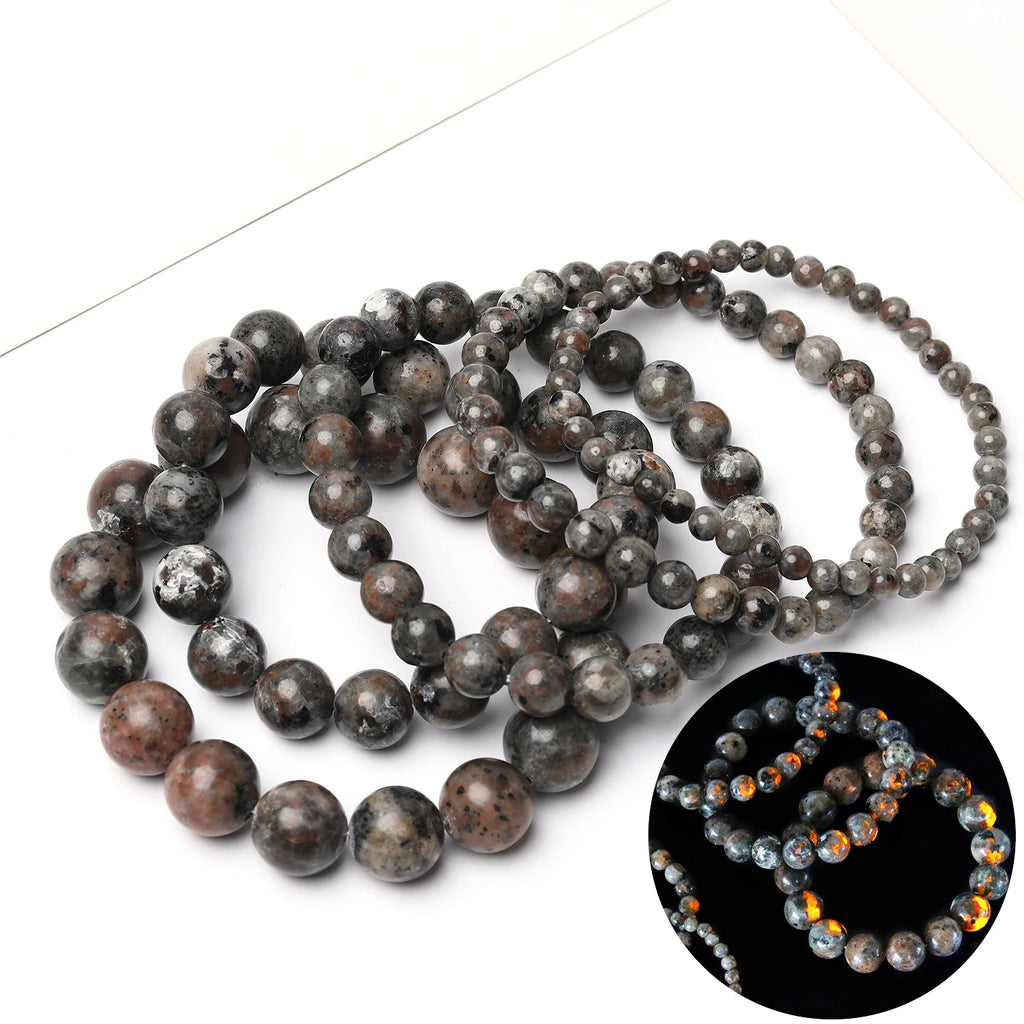Bracelet Round Flame-Style Stone Beaded Stretch DIY Jewelry Making