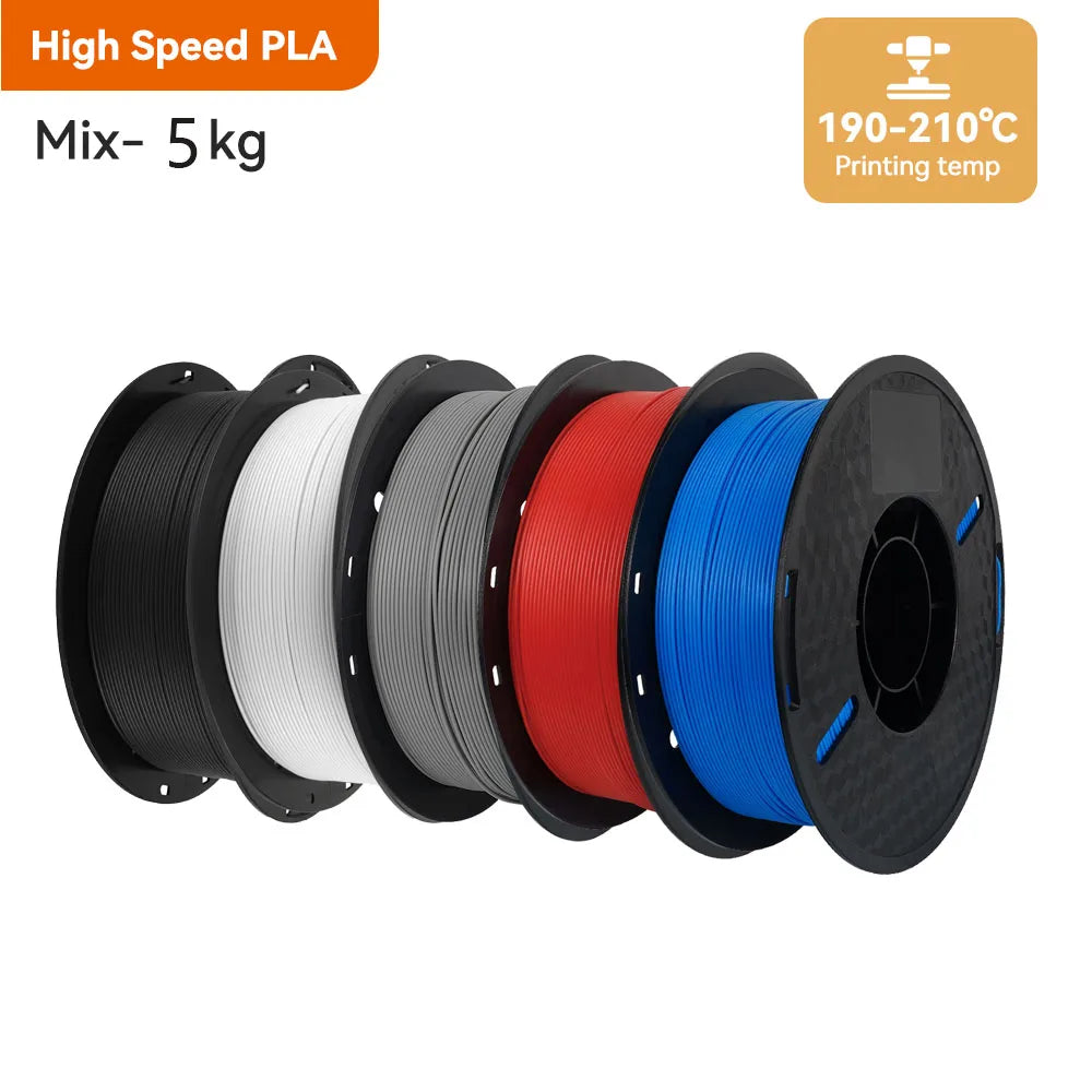 KINGROON HS-PLA Filament 1.75mm High Speed PLA 3d Printer Filament For Bambu All FDM 3D Printer 3D Printing Materials 5/10KG
