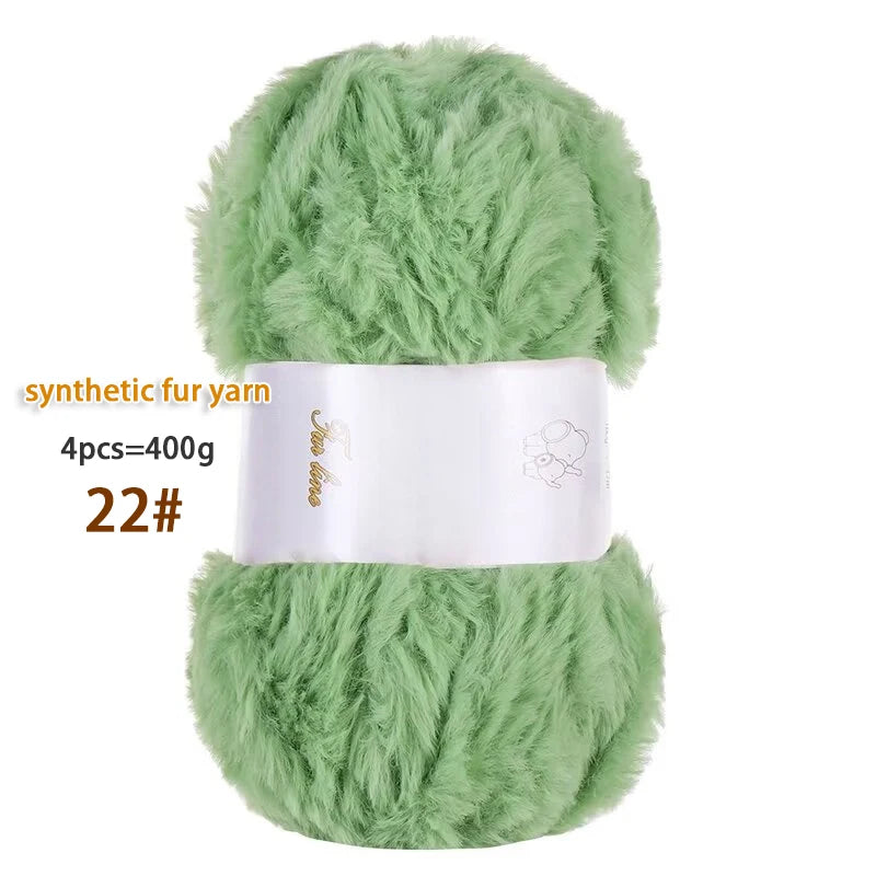 Yarn, Wide Faux Fur for Handmade Coats, Scarves, Hats & Crochet Shoes