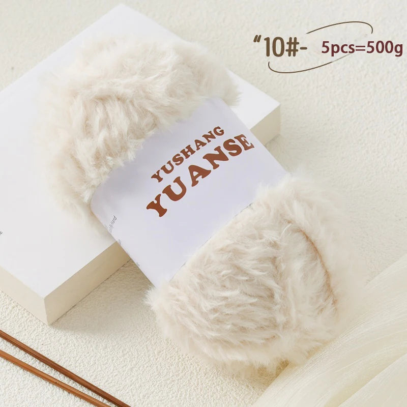 Yarn, Chunky Faux Fur for Crochet Shoes, Bags, Pendants & Slipper Crafts