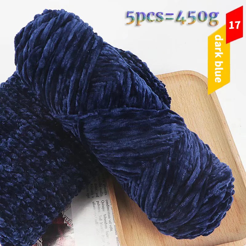 Yarn, Fine Chenille for Sweaters, Scarves, Hats, Rugs & Cushion Crafts