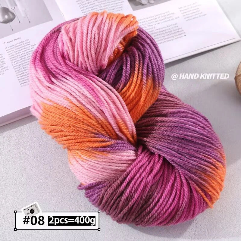Yarn, Chunky Color Gradient for Handmade Coats, Scarves, Hats & Gloves
