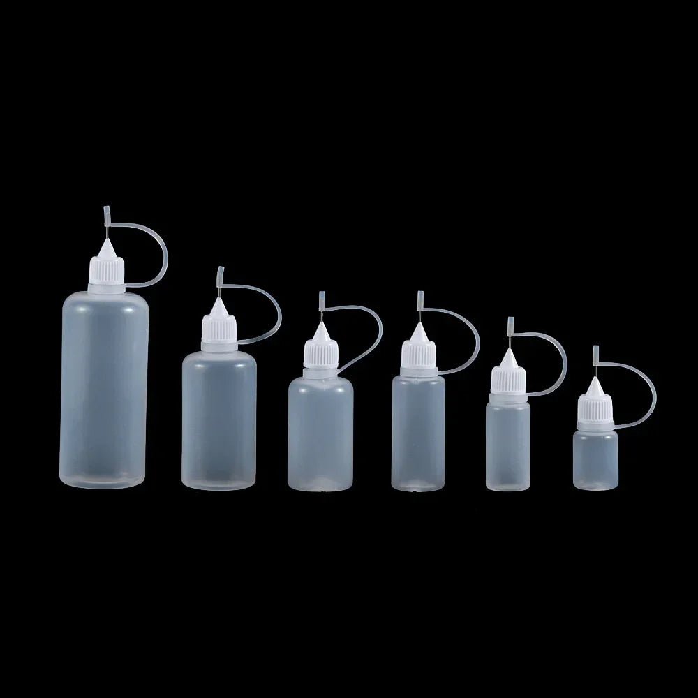 Glue Applicator Bottles Empty Needle Tip Paper Quilling Craft Tools 5 Pack