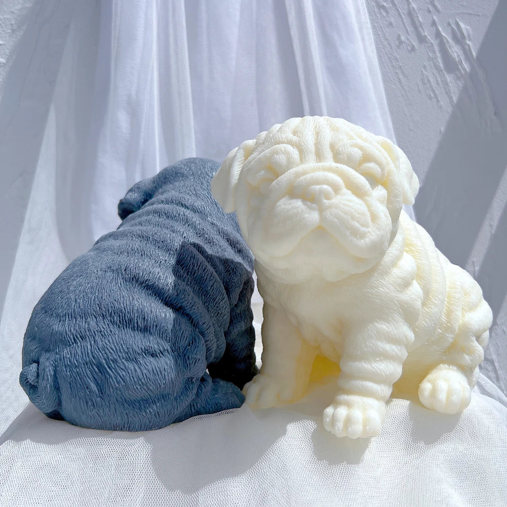 Different Breeds Puppy Candle Mold Animal Puppies Soy Wax Silicone Mould Dog Lover Home Decor