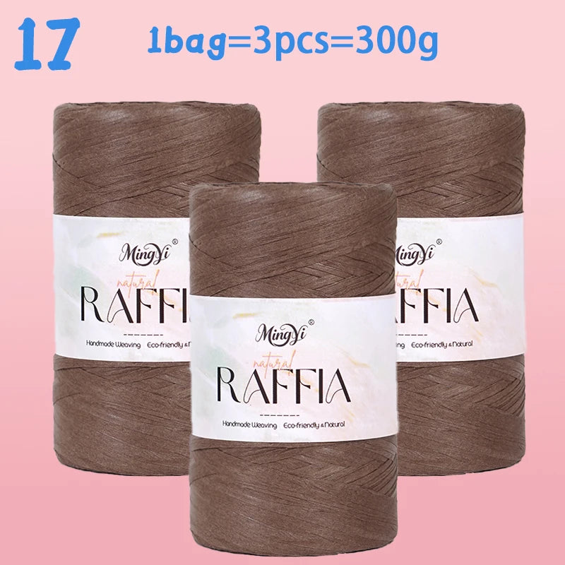 Yarn, Raffia-Style for Handmade Hats, Bags, Floor Mats & Storage Crafts