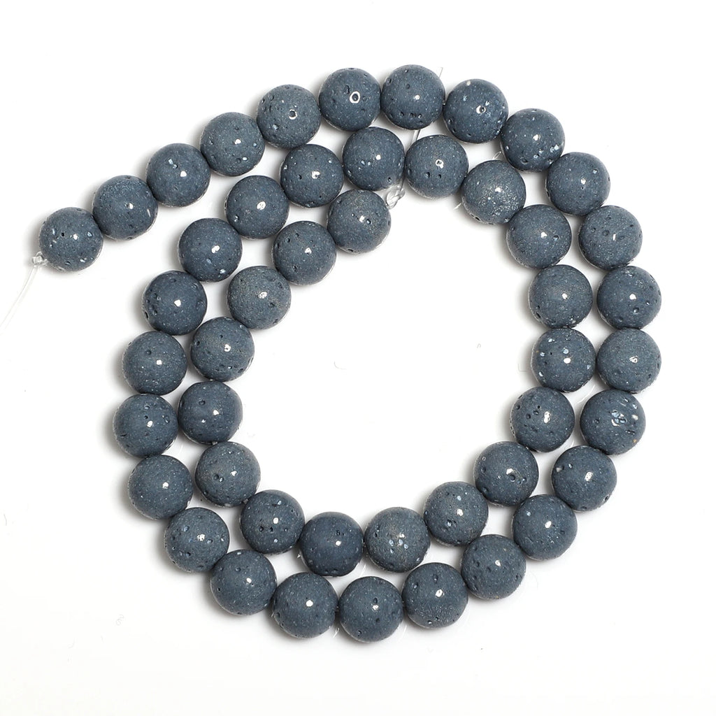 Stone Beads Round Blue Coral-Style Spacers for DIY Jewelry Making Craft Beads