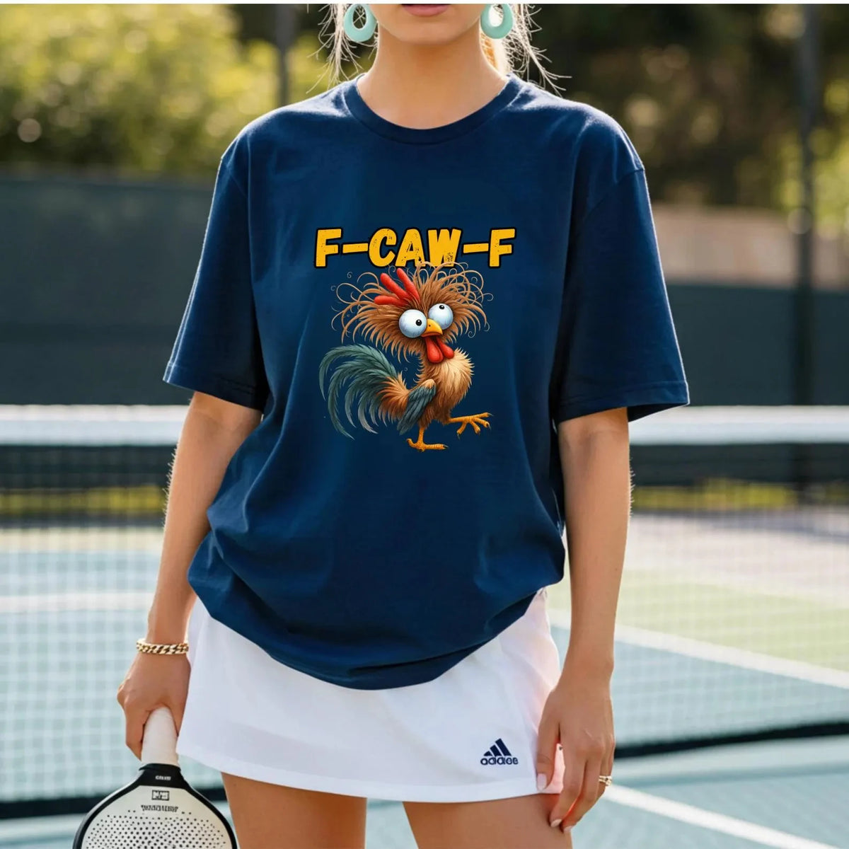 T-Shirt Unisex F-CAW-F Funny Rooster Meme Graphic Tee Humorous Novelty Shirt