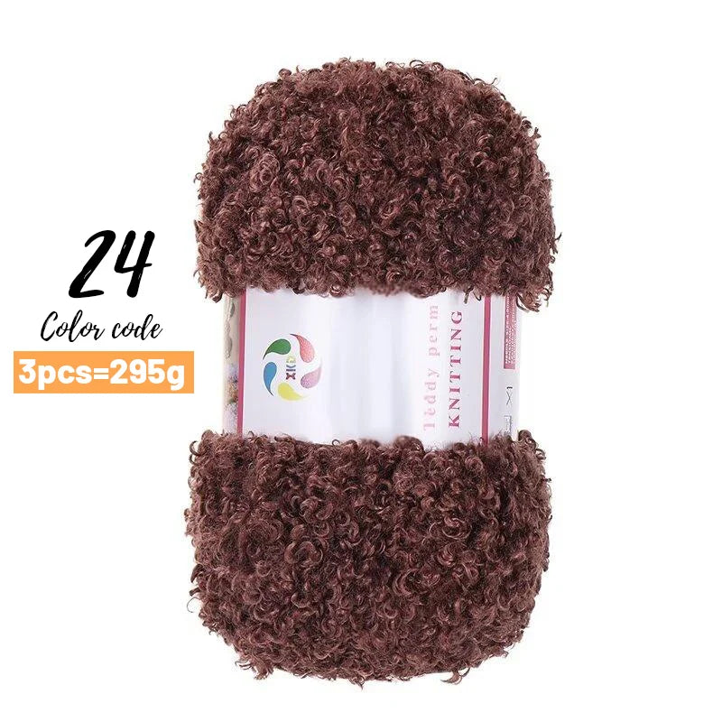 Yarn, Teddy-Style Faux Fur for Scarves, Sweaters, Bags & Cozy Home Crafts